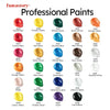 Fantastory 28 Classic Colors Acrylic Paint Set, Professional Craft Paint With 12 Brushes, Suitable for Wood/ Stons/ Model/ Rock