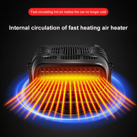 12V 150W Electric Car Heater Heating Fan Windshield Defogger Defroster Demister Portable Auto Winter Electric Heating Heater Fan