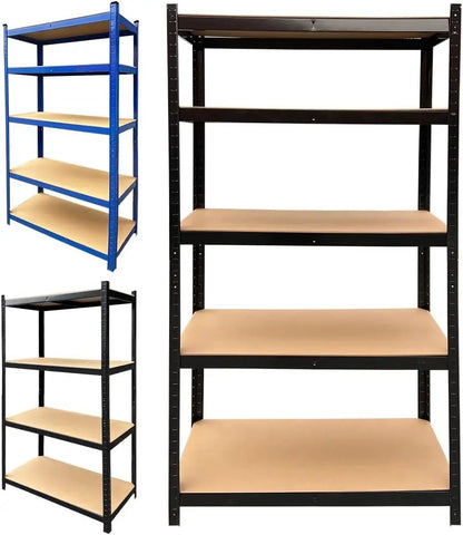 Shelving Units,5 Tier Garage Shelf Unit Metal Shelves Storage Boltless Rack,Workshop Adjustable For Warehouse,Home,Office&Pantry