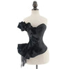 Victorian Ruffle Floral Lace Overbust Corset Bustier Body Shaper Top