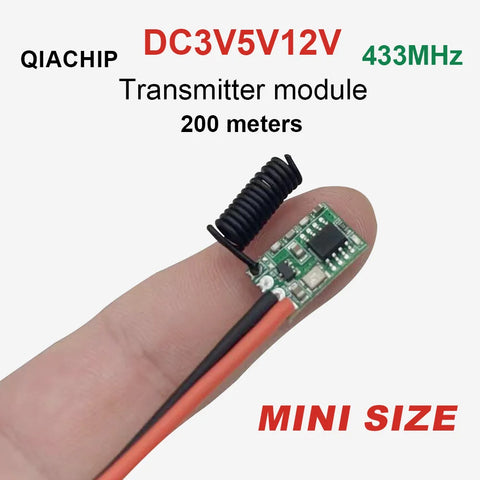 433Mhz RF Wireless Transmitter Modul Mini DC 12V 3V 5V 9V Learning Code 433.92 MHz 1 CH output For Remote Controls 1527 Encoding