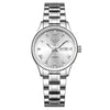 Women's Black Stainless Steel Diamond Dial Quartz Watch