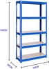 Thicken 5 Tier Garage Shelving Unit Storage Shelves Boltless Shelf Racking HeavyDuty Adjustable For Warehouse,Home,Office&Pantry