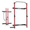 Folding Squat Rack for Home Gym, Folding Power Rack with Pull Up Bar, J Hooks and Landmine Attachments, 1000 LBS Wall Mounted