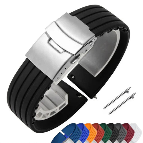 Amazfit Silicone Watch Strap with Deployment Buckle - Replacement Band