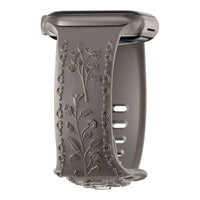 Apple Watch Silicone Band - Floral Engraved - Stylish Design