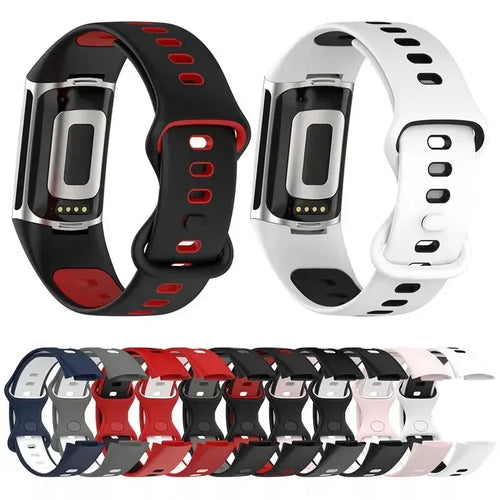 Fitbit Charge 5 6 Soft Silicone Strap - Sports Band