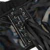 Black Shiny PU Leather Halter Corset Crop Top Push-Up Bustier Gothic Bra