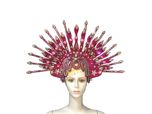 Brazil Rio Spanish Cuba Santiago Havana Venice Dionysia carnival Float Mask dress masque ball costume samba Golden Crown