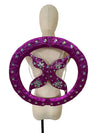 Rhinestone-Embellished Feather Backpiece Frame with Harness