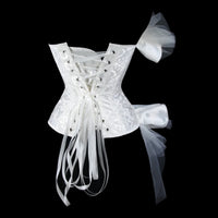 Victorian Ruffle Floral Lace Overbust Corset Bustier Body Shaper Top
