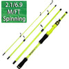 BAKAWA Spinning Fishing Rod 1.8M 2.1M 4 Section Casting Power UltraLight Portable Lure Feeder Pole Pesca EVA Handle Fish Tackle