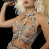 Glass Rhinestone Crystal Body Chain Set
