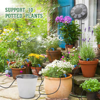 Solar Automatic Drip Irrigation System Kit, Auto Watering Kit for DIY Garden Watering System with 9 Timing Modes Outdoor Garden