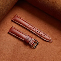 Polar Leather Watch Strap Vintage Oil Wax Cowhide With Pin Buckle, Unisex