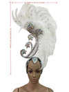 The Stardust Royal Plume – Feathered Carnival & Cabaret Stage Headdress