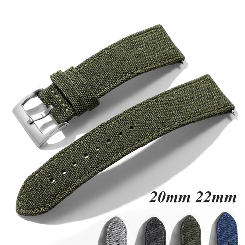 Polar Sailcloth Nylon Watch Strap Quick Release - Unisex Waterproof Band