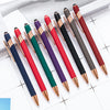 50 Pieces Metal Ballpoint Pens With Stylus Tip For Touch Screens Writing Stationery Office School Gifts Custom Logo Advertising