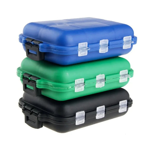 10 Compartments Mini Fishing Tackle Box Fish Lures Square Case Fishing Hooks Holder Accessories Baits Plastic Storage