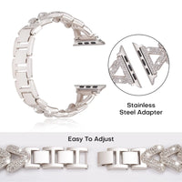 Apple Watch Stainless Steel Band - Sparkly Crystal Design