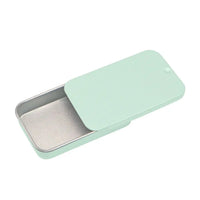 1 Pcs Metal Rectangular Empty Mini Tin Box Tinplate Push Candy Pill Cases Bins Jar Hinged Containers Small Organizer Storage Box