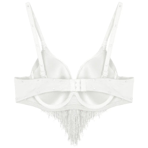 The Stardust Oasis Sirena – Sequined Tassel & Rhinestone Push-Up Belly Dance Bra Top