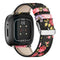 black pink flowers / For Fitbit Versa 4