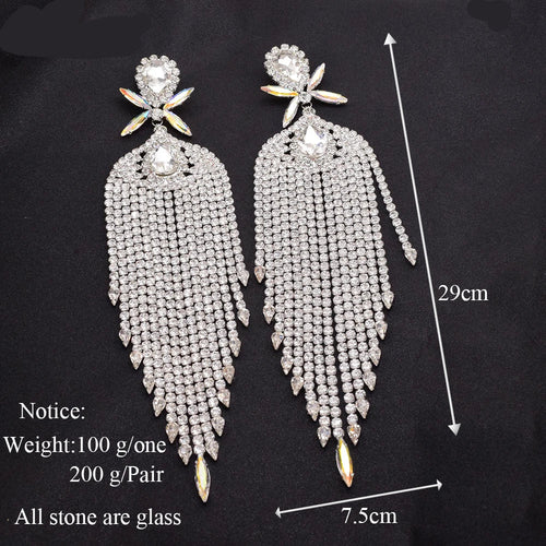 Rhinestone Sunburst Headpiece & Earring Set