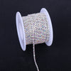 The Stardust Pearl Stream – Premium Silver Base Glass Rhinestone & ABS Pearl Cup Chain Trim