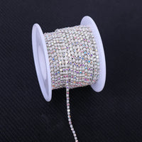 The Stardust Pearl Stream – Premium Silver Base Glass Rhinestone & ABS Pearl Cup Chain Trim
