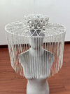 Rhinestone Crystal Fringe Tassel Hat Headpiece