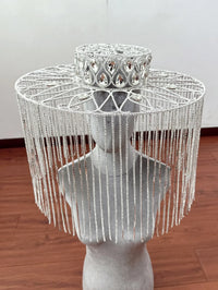 Rhinestone Crystal Fringe Tassel Hat Headpiece