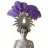 The Stardust Majestic Feather Crown – Carnival & Cabaret Stage Headdress