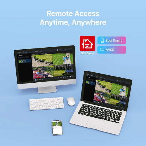 ZOSI 8CH 1080P CCTV Security Camera System with AI Human Vehicle Detection 5MP Lite H.265+ DVR 2MP Dome Surveillance Cameras