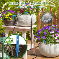 Solar Automatic Drip Irrigation System Kit, Auto Watering Kit for DIY Garden Watering System with 9 Timing Modes Outdoor Garden