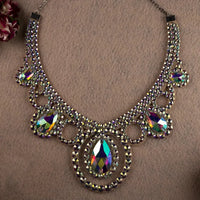 AB Rhinestone Pendant Necklace