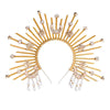 Sunburst Spike Sun Crown-Moon Star Greek Goddess Gold Halo Headband