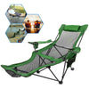 VEVOR Outdoor Folding Camp Chair Backrest With Footrest Portable Bed Nap Chair For Camping Fishing Foldable Beach Lounge Chair