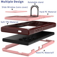 For Samsung Galaxy S24/S24+/S24 Ultra 5G Phone Case Hybrid Ring Kickstand Card Slot Camera Protection Hard Shockproof Cover