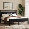 HOOMIC Platform Bed Frame with Rustic Wooden Headboard and Footboard, Heavy Duty 12 Metal Slats Strong Support Allewie