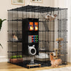 Cat Cage Indoor Catio DIY Cat Enclosures Metal Cat Playpen  Kennels Pet Crate with Extra Large Hammock