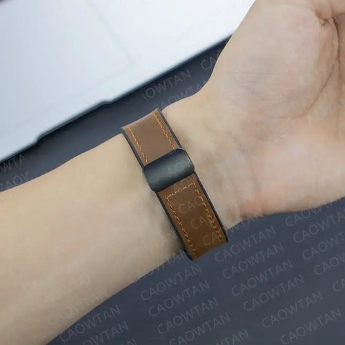 Garmin Soft Leather Band - Magnetic Buckle QuickFit Design