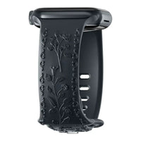 Apple Watch Silicone Band - Floral Engraved - Stylish Design