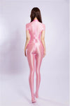 Breathable High-Stretch Zipper Crotch Yoga Bodysuit Shaping Leotard Unitard