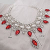 Rhinestone Water Drop Pendant Necklace & Earring Set