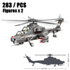 2024 Sluban WW2 Military Russia Air Weapon Mi-24 Helicopters Hind Model Building Blocks Classics Fighter Bricks Plane Toy