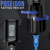 Набір для татуювань POSEIDON New Cool Tattoo Pen Kit For Permanent Makeup Tattoo Machine Kit Wireless Tattoo Power Supply Kit Tattoo Gun Kit