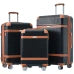 Hardshell Luggage Sets 3 Piece Double Spinner 8 Wheels Suitcase with TSA Lock Lightweight 20''24''28''