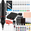 Complete Tattoo Machine Pen Kit Wireless Mini Power Supply Battery Tattoo Set 20PCS Cartridge Needles Rotary Machine Pen Kit