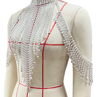 Crystal Necklace Shoulder Tassel Body Jewelry